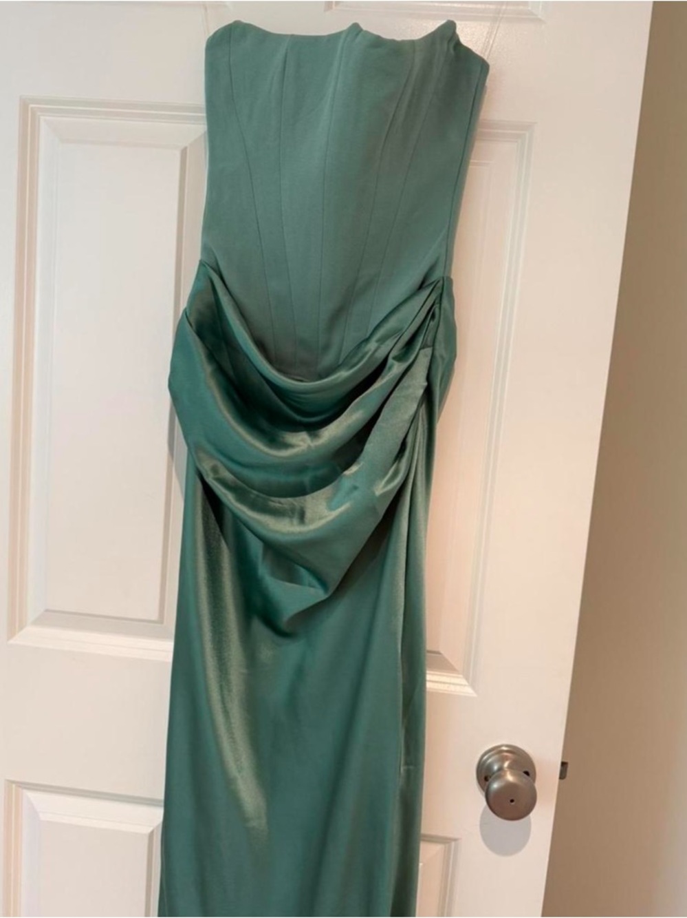 HOUSE OF CB 'Persephone' Jade Green Corset Maxi Dress XS Cup A-C NWOT - Picture 4 of 6